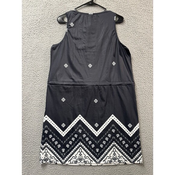 Saukole Dress Womens L Black Sleeveless Tie Pockets Round Neck - Picture 9 of 11